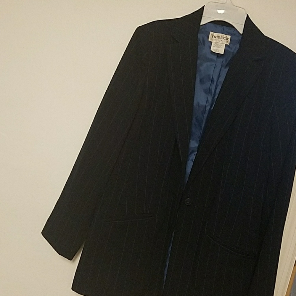 Women's Navy pinstripe suit